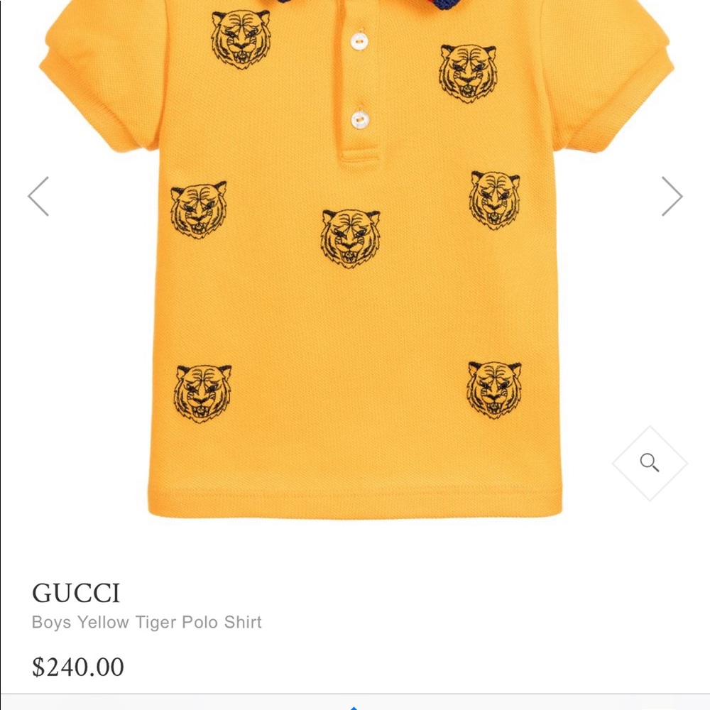 Gucci Boys (9-12) months, yellow polo